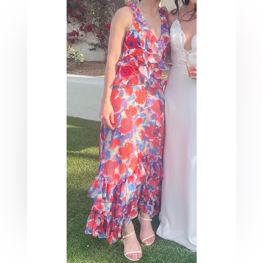PatBO Violet Ruffle V-Neck Dress - Picture 4 of 4